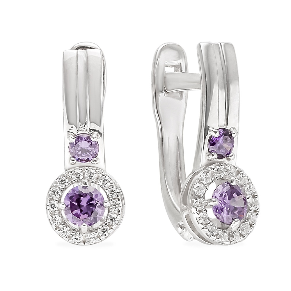 

Серьги из серебра с фианитом 585Gold 702009681, 702009681