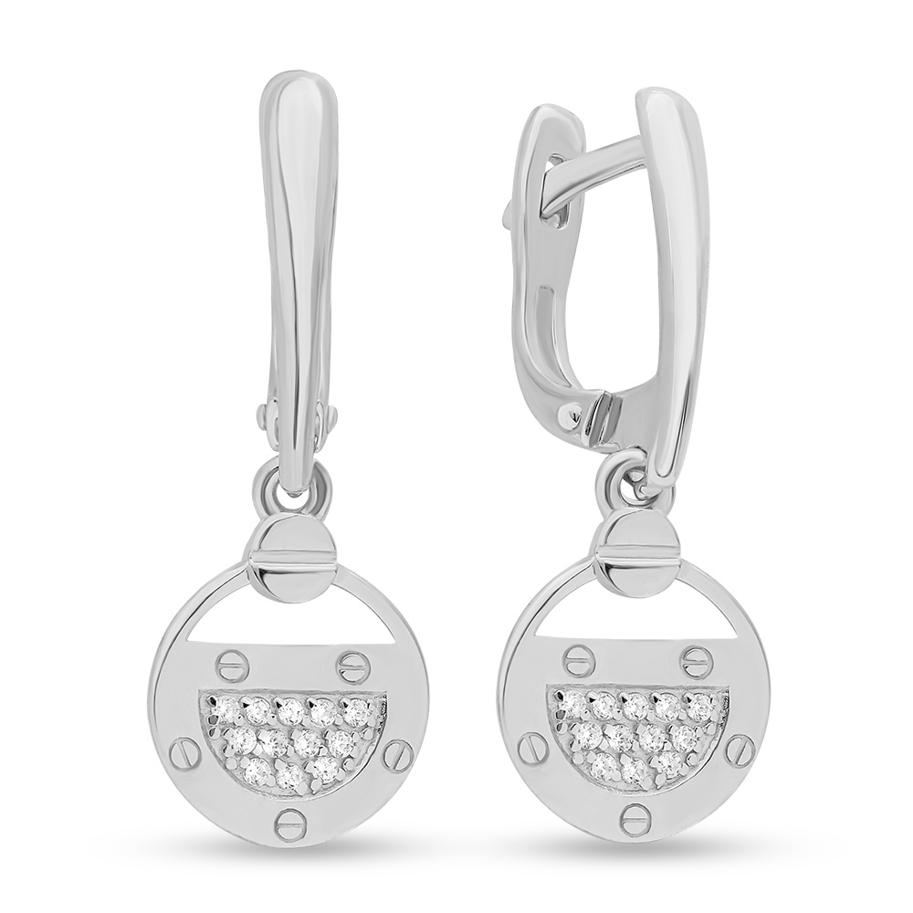 

Серьги из серебра с фианитом 585Gold 702009683, 702009683