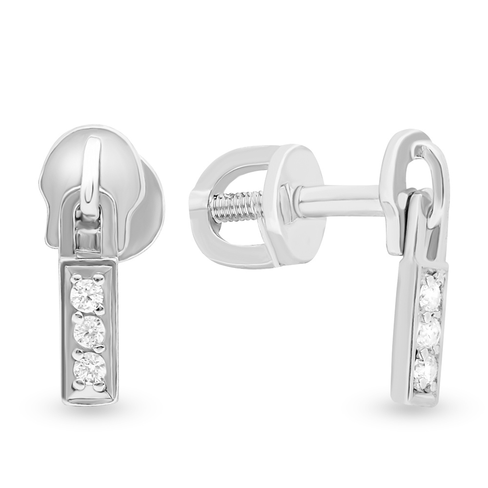 

Серьги из серебра с фианитом 585Gold 702009552, 702009552