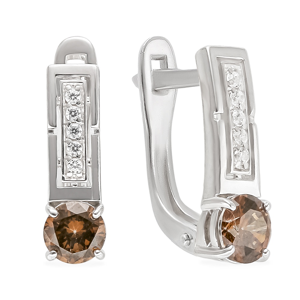 

Серьги из серебра с фианитом 585Gold 702009753, 702009753