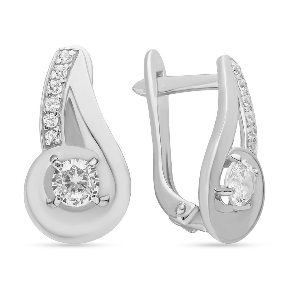 

Серьги из серебра с фианитом 585Gold 702009556, 702009556