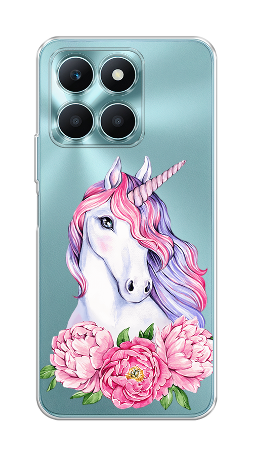 

Чехол на Honor X6A "Единорог с пионами", Розовый;белый;зеленый, 6122050-1