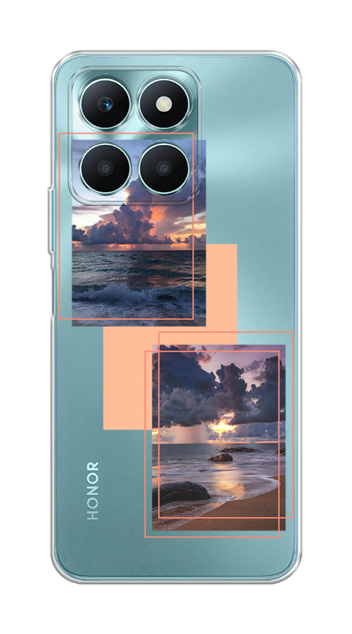 

Чехол на Honor X6A "Sky collage", Розовый;прозрачный;синий, 6122050-1