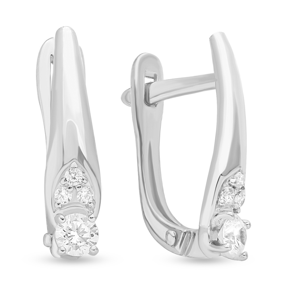 

Серьги из серебра 585Gold 702009483, фианит, 702009483