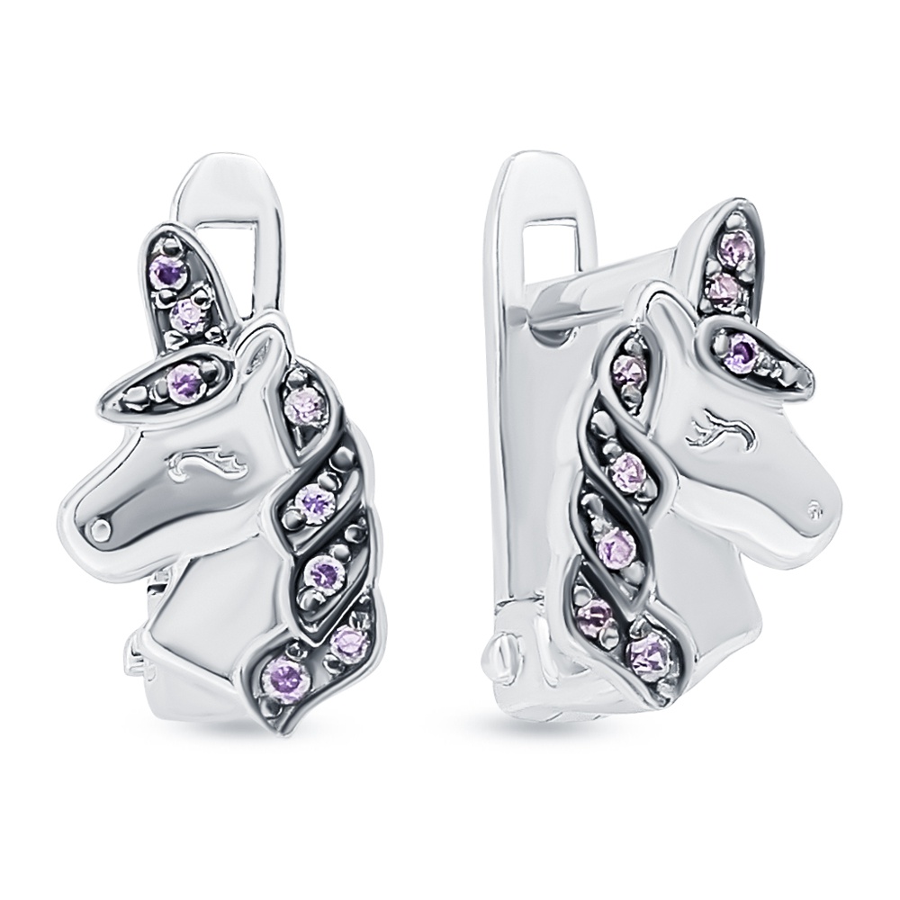 

Серьги из серебра с фианитом 585Gold 902000746, 902000746