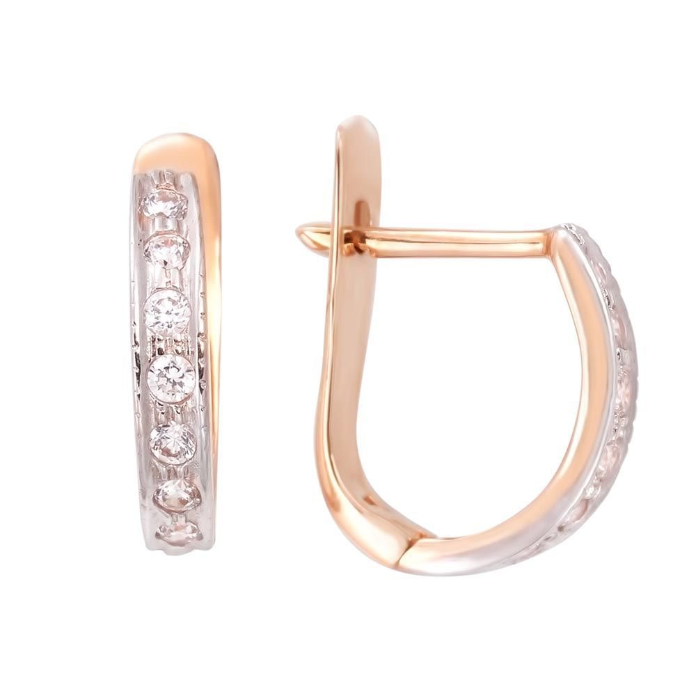 

Серьги из красного золота с фианитом 585Gold 302005497, 302005497