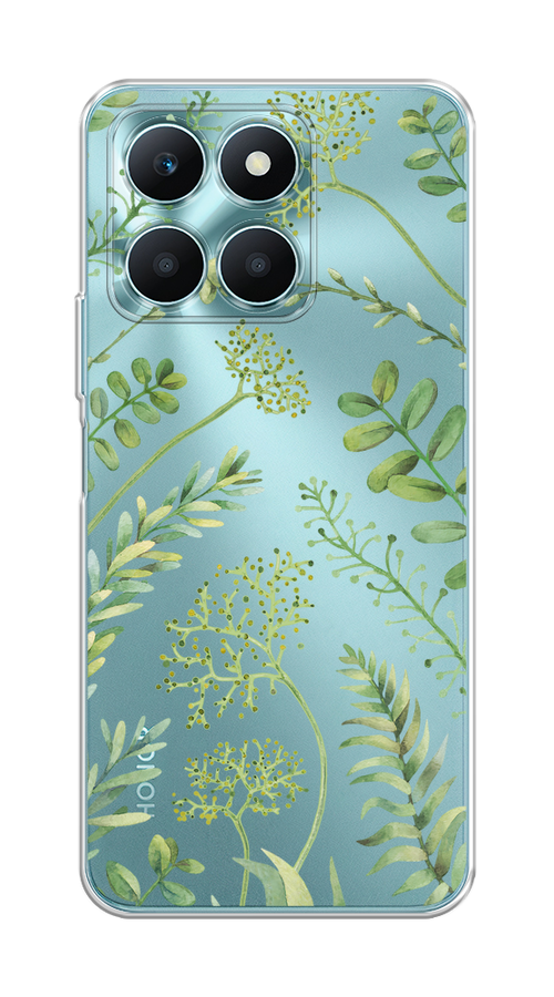 

Чехол на Honor X6A "Green Leaves", Зеленый;прозрачный, 6122050-1