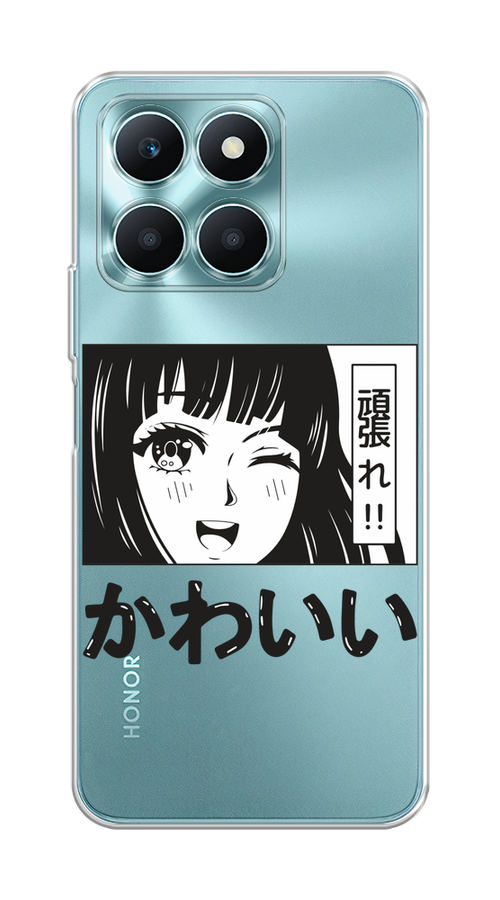 

Чехол на Honor X6A "Cute anime girl", Черный;серый;прозрачный;белый, 6122050-1