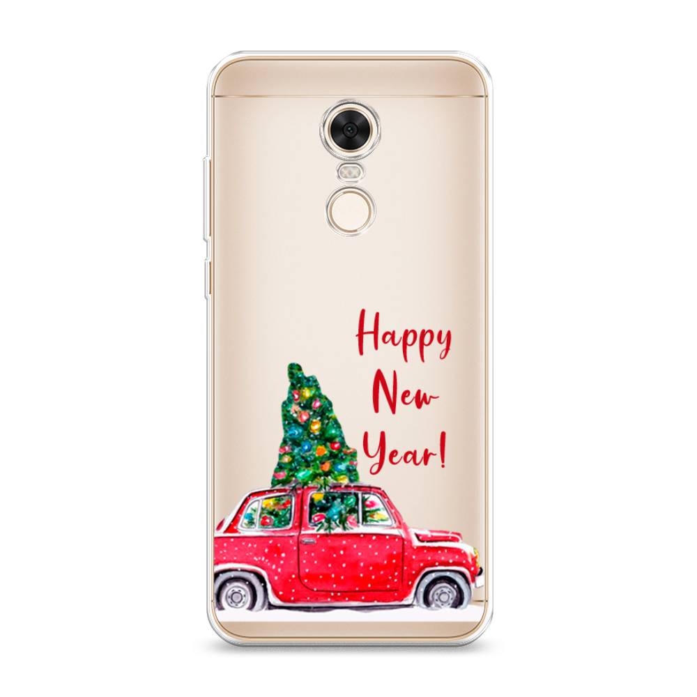 

Чехол на Xiaomi Redmi 5 Plus "Happy New Year", Красный;зеленый, 33150-5
