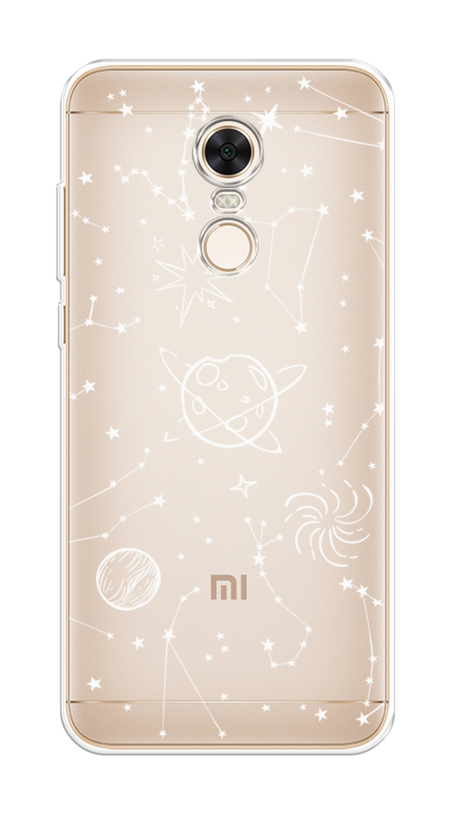 

Чехол на Xiaomi Redmi 5 Plus "Планеты в космосе", Белый, 33150-2