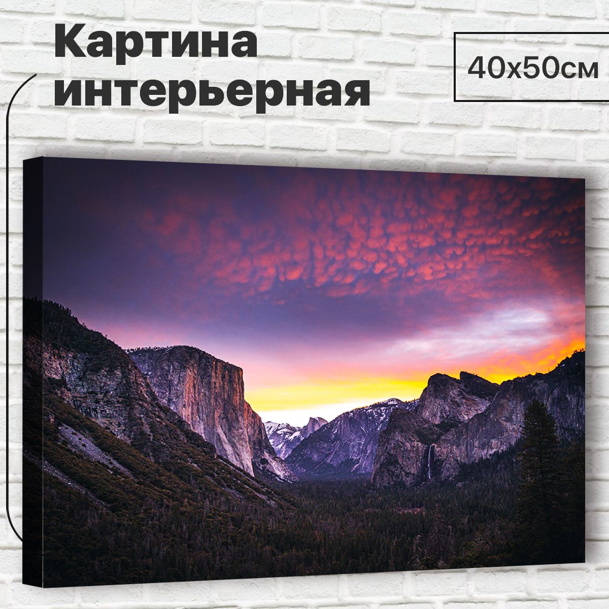 

Картина 40х50 см Закат XL0076 с креплениями, XL0076