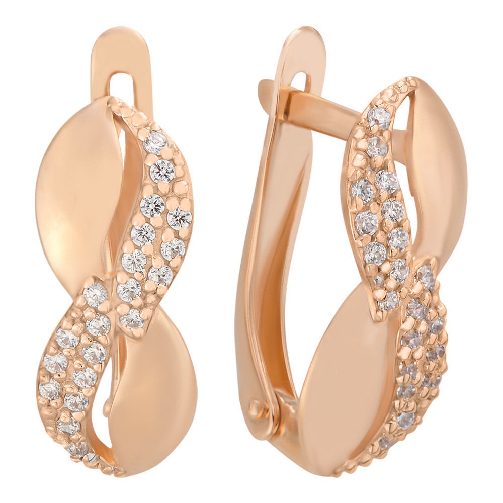 

Серьги из красного золота с фианитом 585Gold 302003932, 302003932