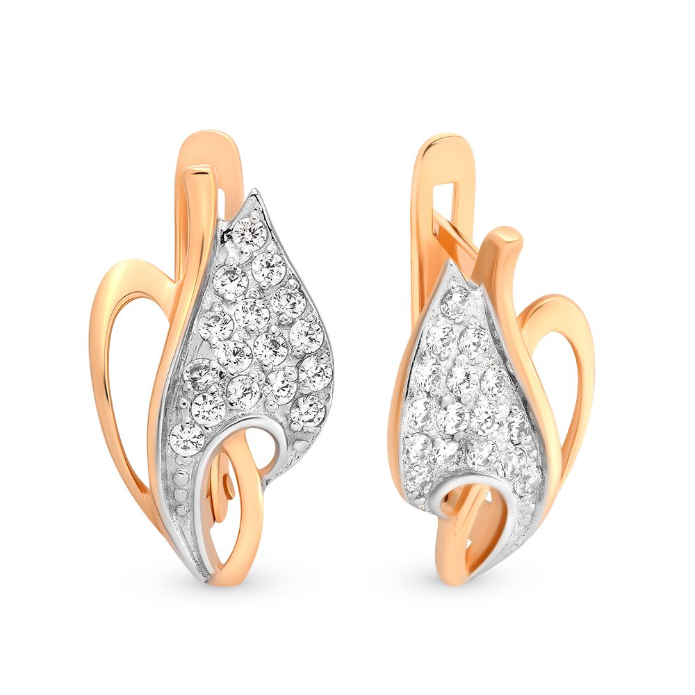 

Серьги из красного золота с фианитом 585Gold 302005531, 302005531
