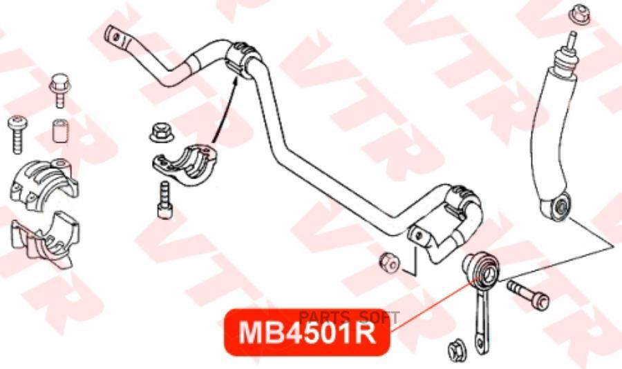 

Сайлентблок Тяги Стабилизатора Передней Подвески 10Шт VTR MB4501R