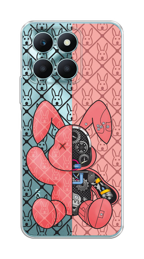 

Чехол на Honor X6A "Киборг-заяц розовый", Розовый;прозрачный;черный, 6122050-1