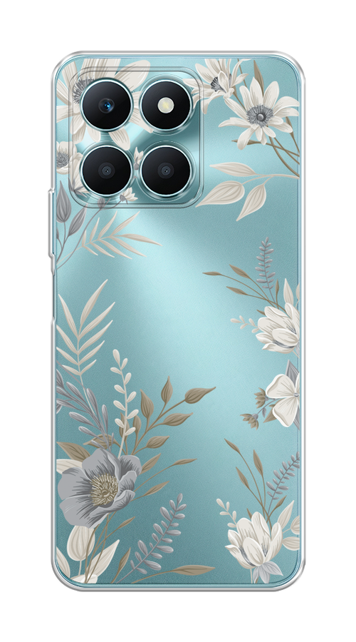 

Чехол на Honor X6A "Цветы сепия", Серый;прозрачный;зеленый;белый, 6122050-1