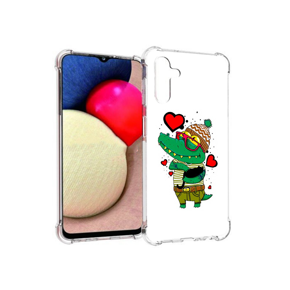 

Чехол MyPads Tocco для Samsung Galaxy A13 5G Влюбленный крокодил (PT172412.530.48), Прозрачный, Tocco