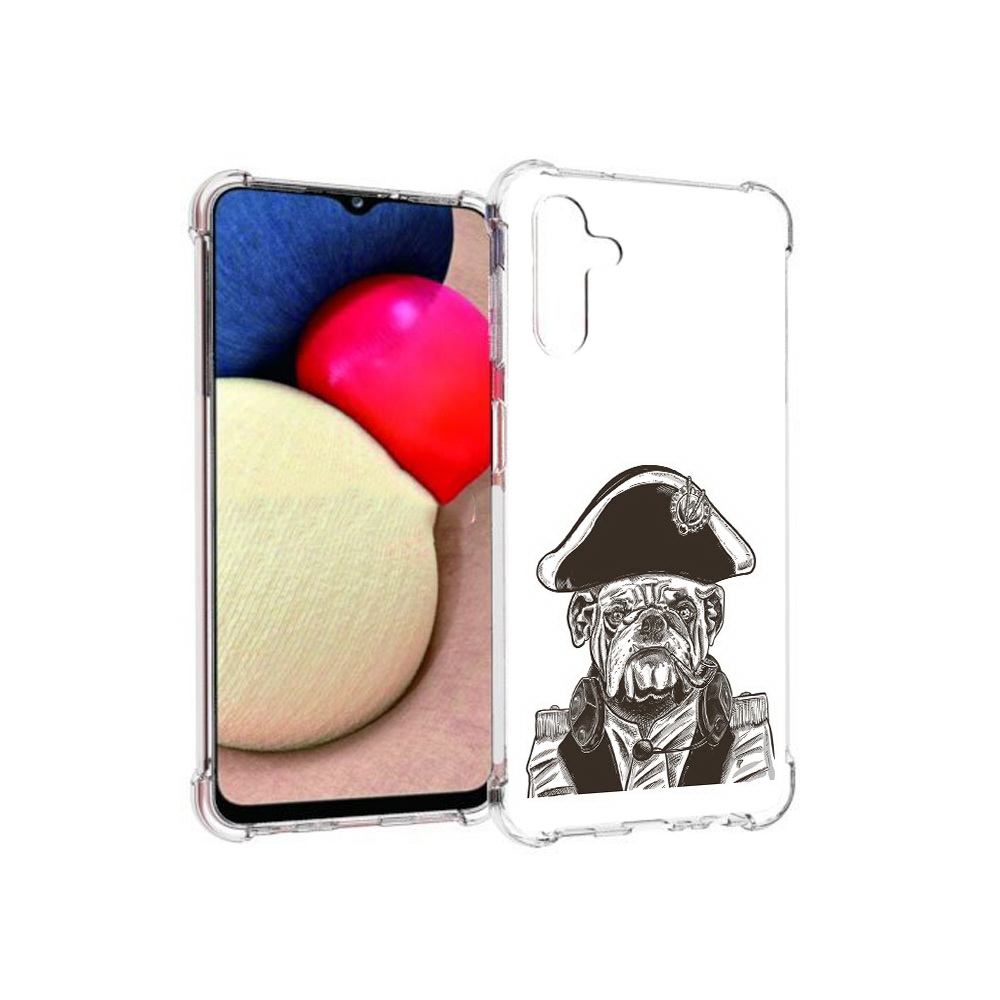 

Чехол MyPads Tocco для Samsung Galaxy A13 5G мопс генерал (PT172412.530.483), Прозрачный, Tocco