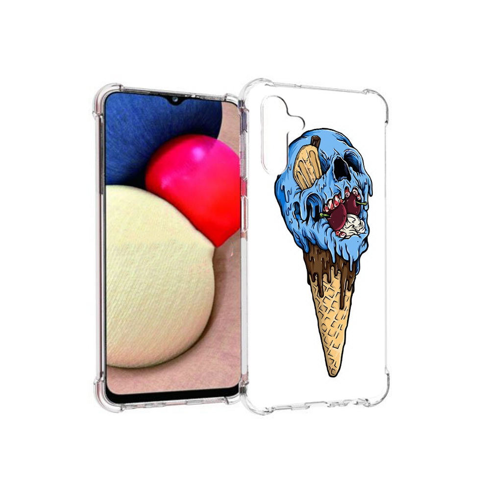 

Чехол MyPads Tocco для Samsung Galaxy A13 5G мороженное череп (PT172412.530.484), Прозрачный, Tocco