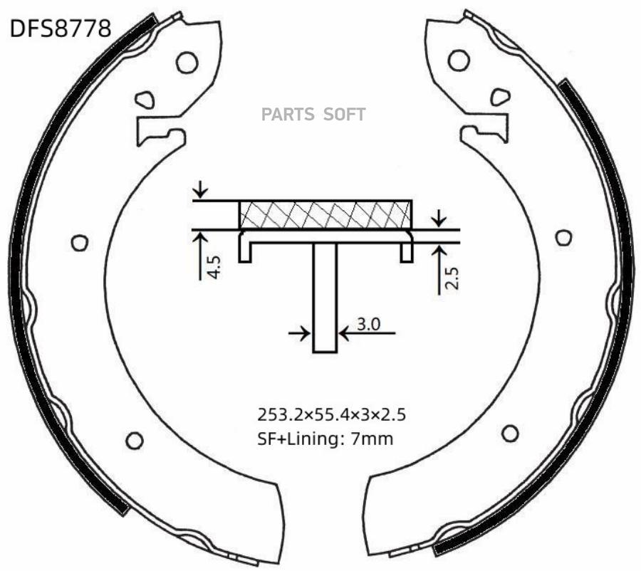 

Колодки Тормозные Барабанные DOUBLE FORCE арт. DFS8778