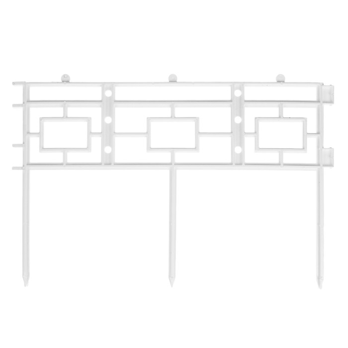 фото Забор декоративный пластиковый квадро l-2,95м н-220мм (9 секций) комплект агро