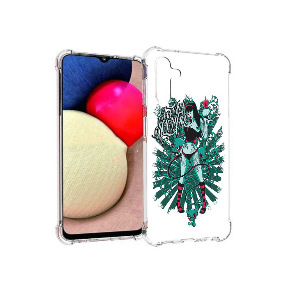 

Чехол MyPads Tocco для Samsung Galaxy A13 5G нарисованная девушка в татуировках, Прозрачный, Tocco