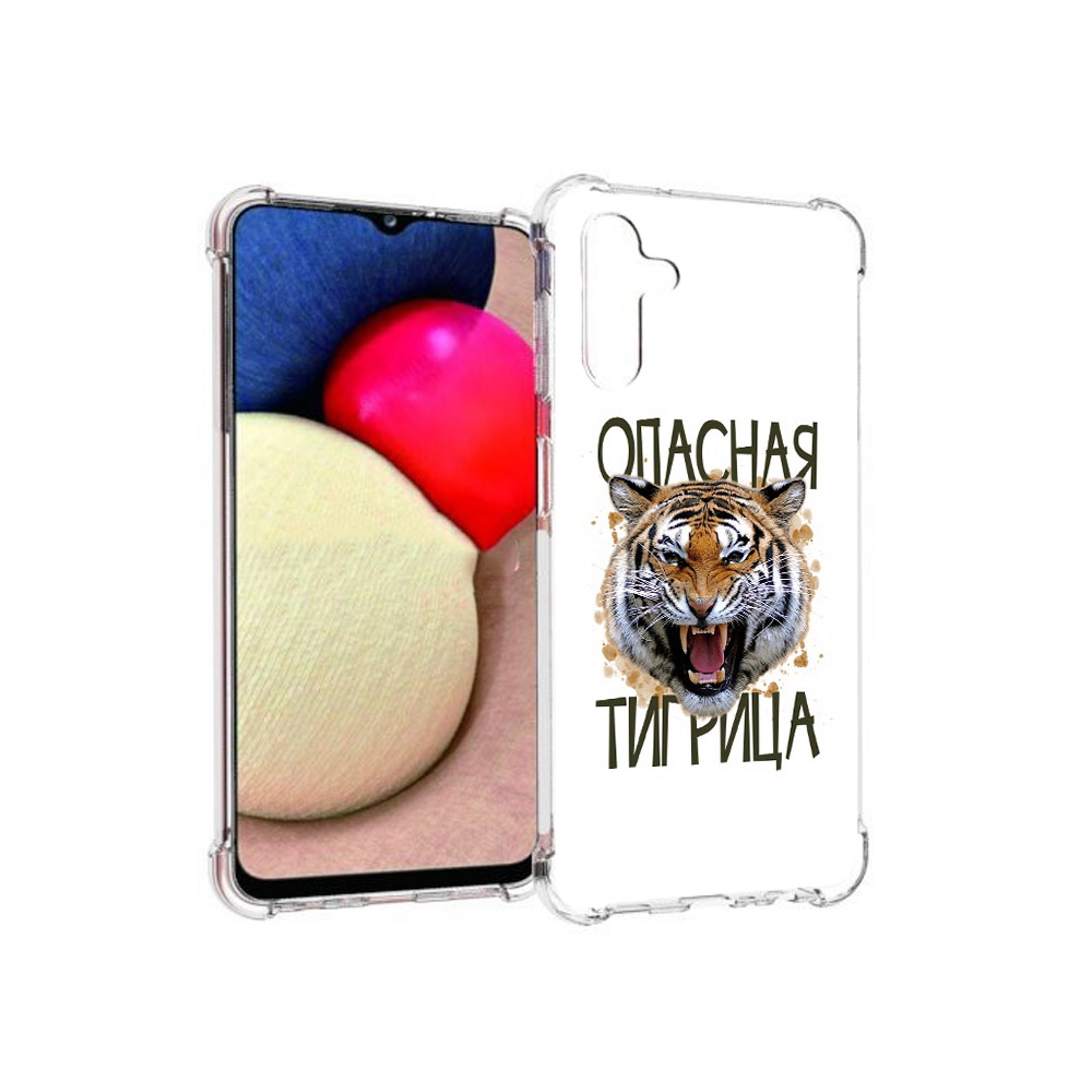 

Чехол MyPads Tocco для Samsung Galaxy A13 5G опасная тигрица (PT172412.530.527), Прозрачный, Tocco