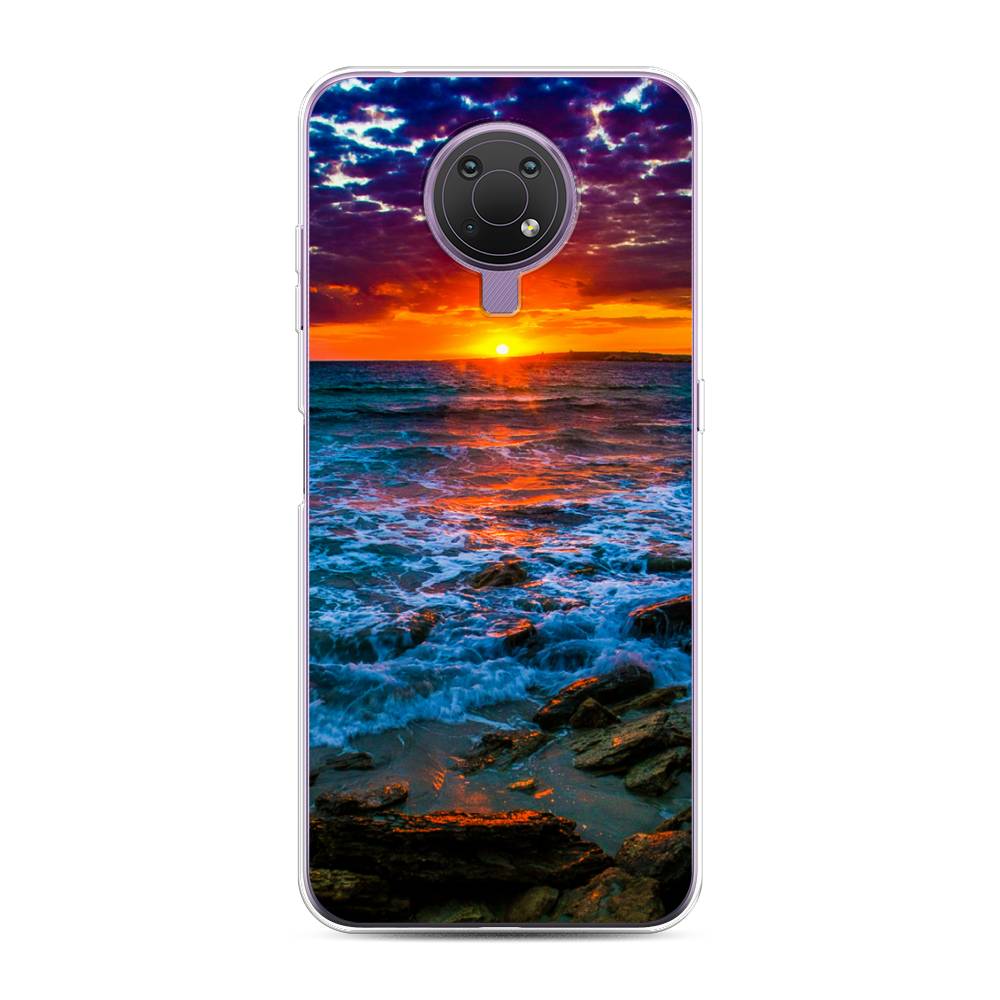 

Чехол на Nokia G20"Закат 1", Оранжевый;синий, 124050-2