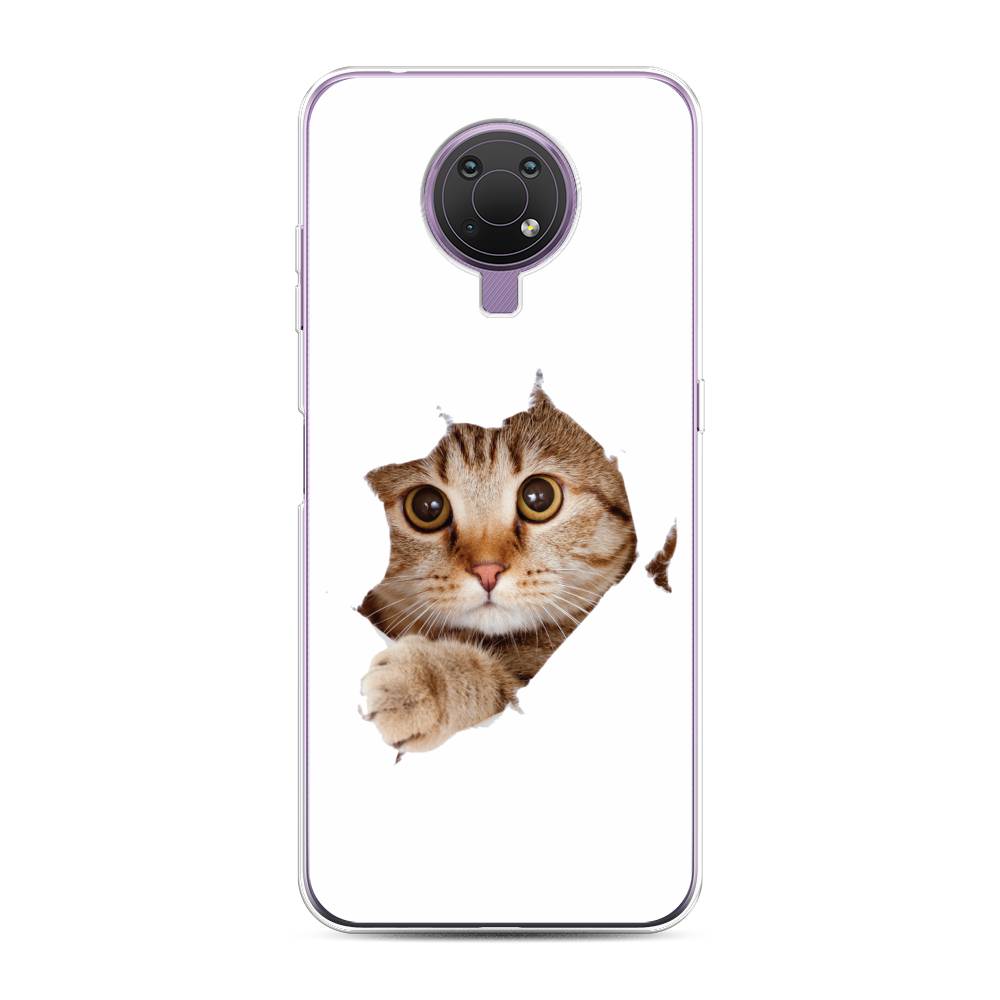 

Чехол на Nokia G20"Кот и бумага", Белый;коричневый, 124050-1