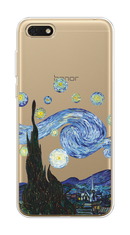 

Чехол на Honor 7A/7A Prime/Y5 Prime 2018/Y5 2018 "Ночь Ван Гога", Голубой;синий;черный, 6105850-1