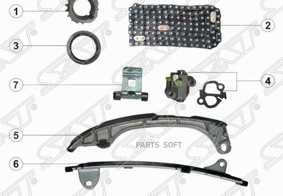 

SAT Комплект цепи ГРМ TOYOTA CAMRY,HIGHLANDER,VENZA 09- 1-2AR