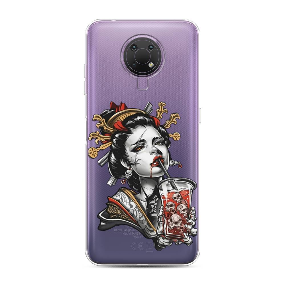 

Чехол на Nokia G20"Опасная гейша", Красный;черный;серый, 124050-4