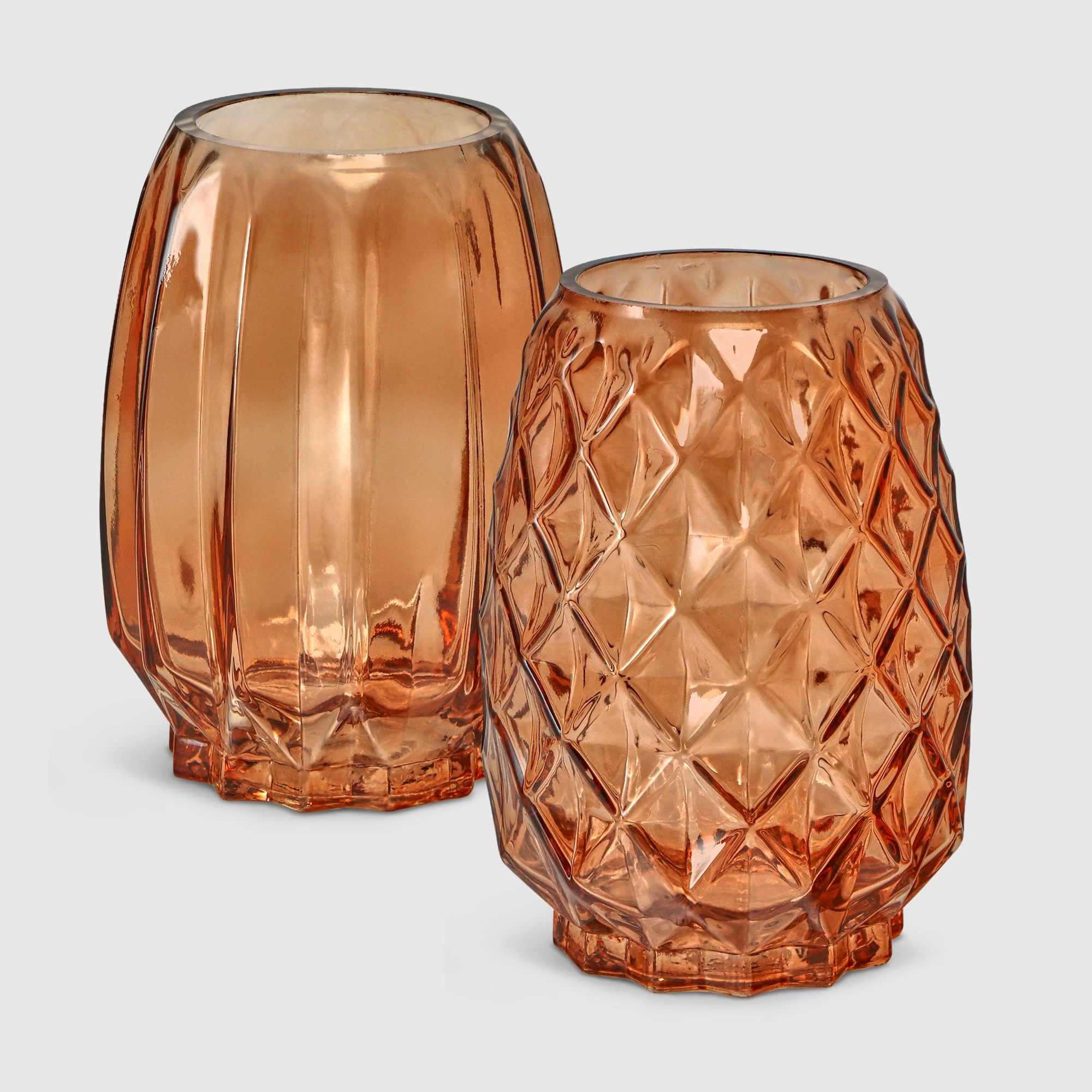 фото Ваза стекло hakbijl glass pattern 14 х 14 х 19 см розовая в ассортименте