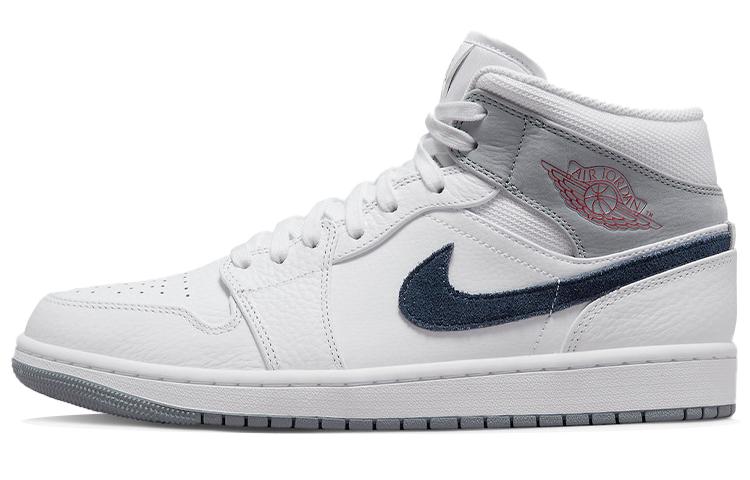 

Кеды унисекс Jordan Air Jordan 1 Mid Paris белые 41 EU, Белый, Air Jordan 1 Mid Paris