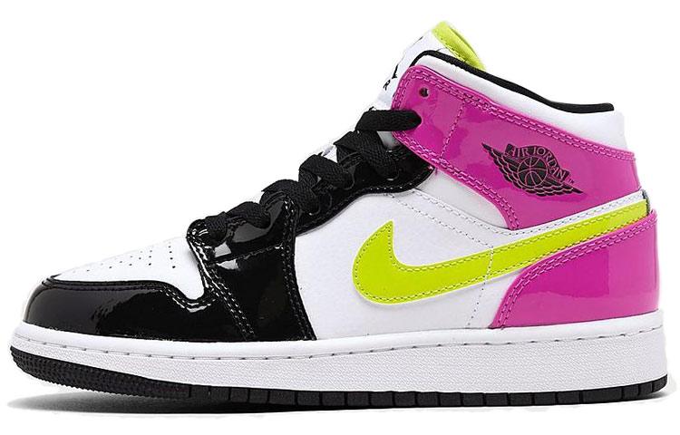 

Кеды унисекс Jordan Air Jordan 1 Mid Patent Leather GS разноцветные 35.5 EU, Разноцветный, Air Jordan 1 Mid Patent Leather GS