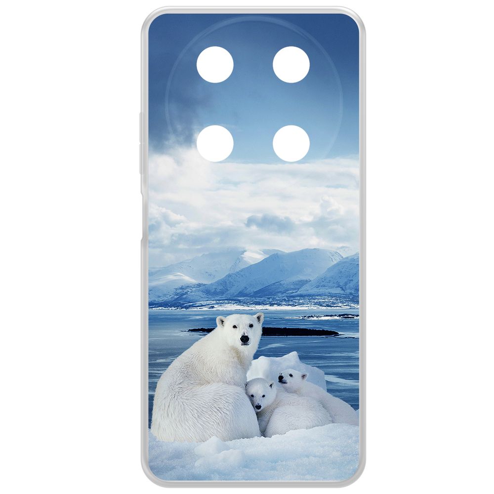 

Чехол-накладка Krutoff Clear Case Полярные медведи для ITEL RS4, Прозрачный