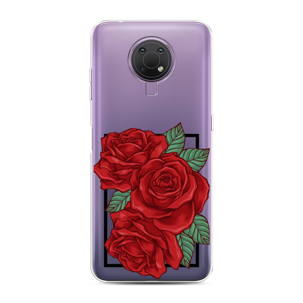 

Чехол на Nokia G20"Три алые розы", Красный, 124050-2