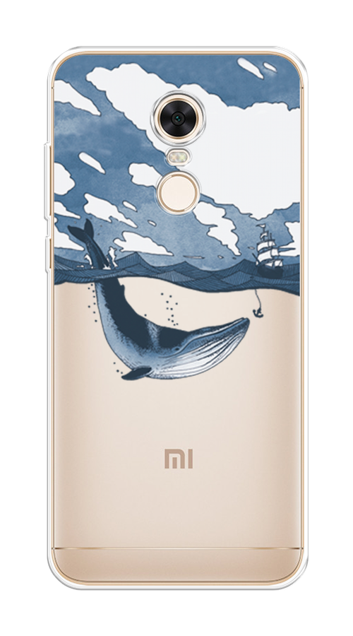 

Чехол на Xiaomi Redmi 5 Plus "Большой кит", Синий, 33150-1