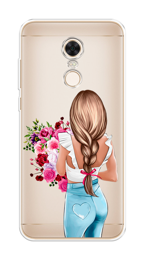 

Чехол на Xiaomi Redmi 5 Plus "Девушка с цветами", Коричневый;розовый;голубой, 33150-6