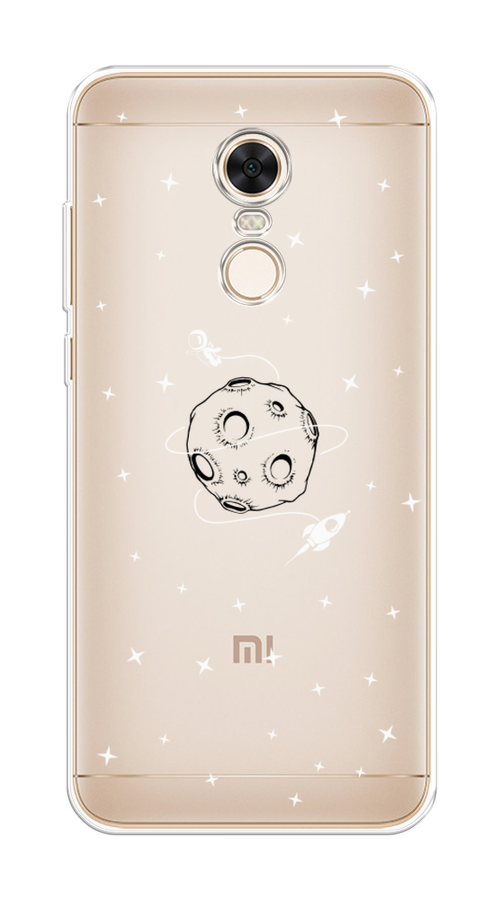 

Чехол на Xiaomi Redmi 5 Plus "Полет вокруг луны", Белый;серый;черный, 33150-2