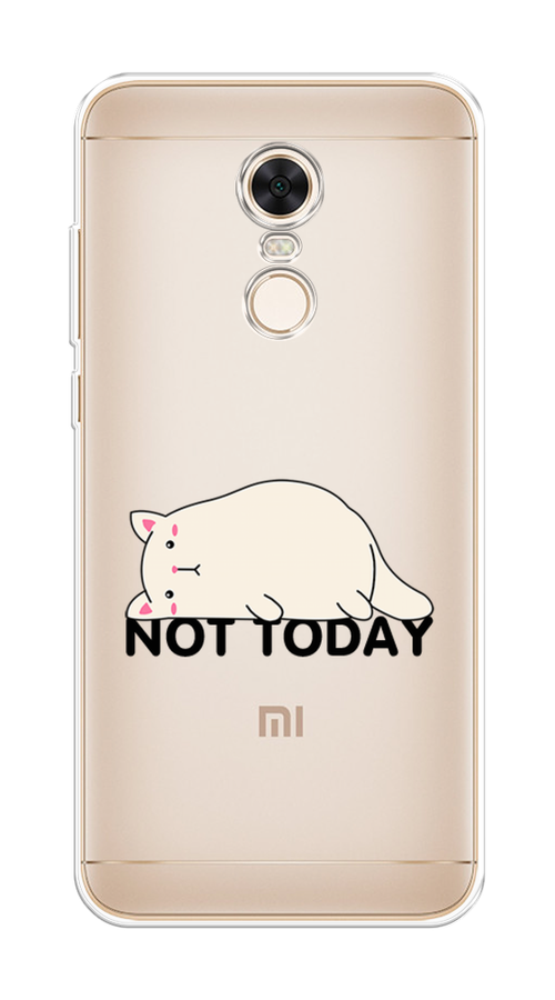 

Чехол на Xiaomi Redmi 5 Plus "Cat not today", Белый;розовый;черный, 33150-1