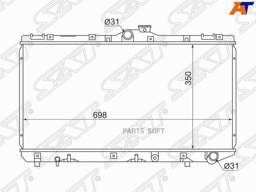 

Радиатор Toyota Corolla/Sprinter 2c/3c 91-02 Diesel Sat арт. TY0001-100D