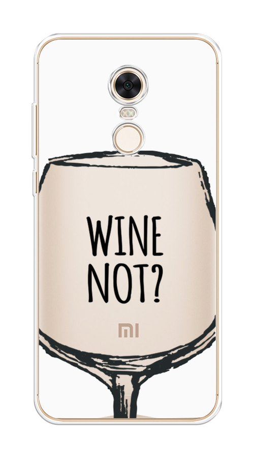

Чехол на Xiaomi Redmi 5 Plus "Wine not white", Белый, 33150-6