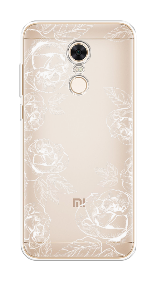 

Чехол на Xiaomi Redmi 5 Plus "Розы графика", Черный;серый, 33150-2