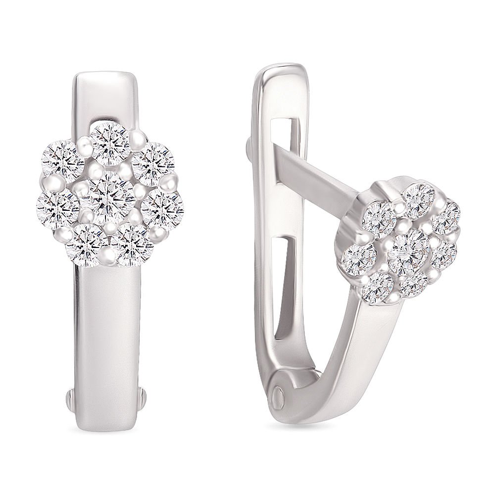 

Серьги из серебра с фианитом 585Gold 902000231, 902000231