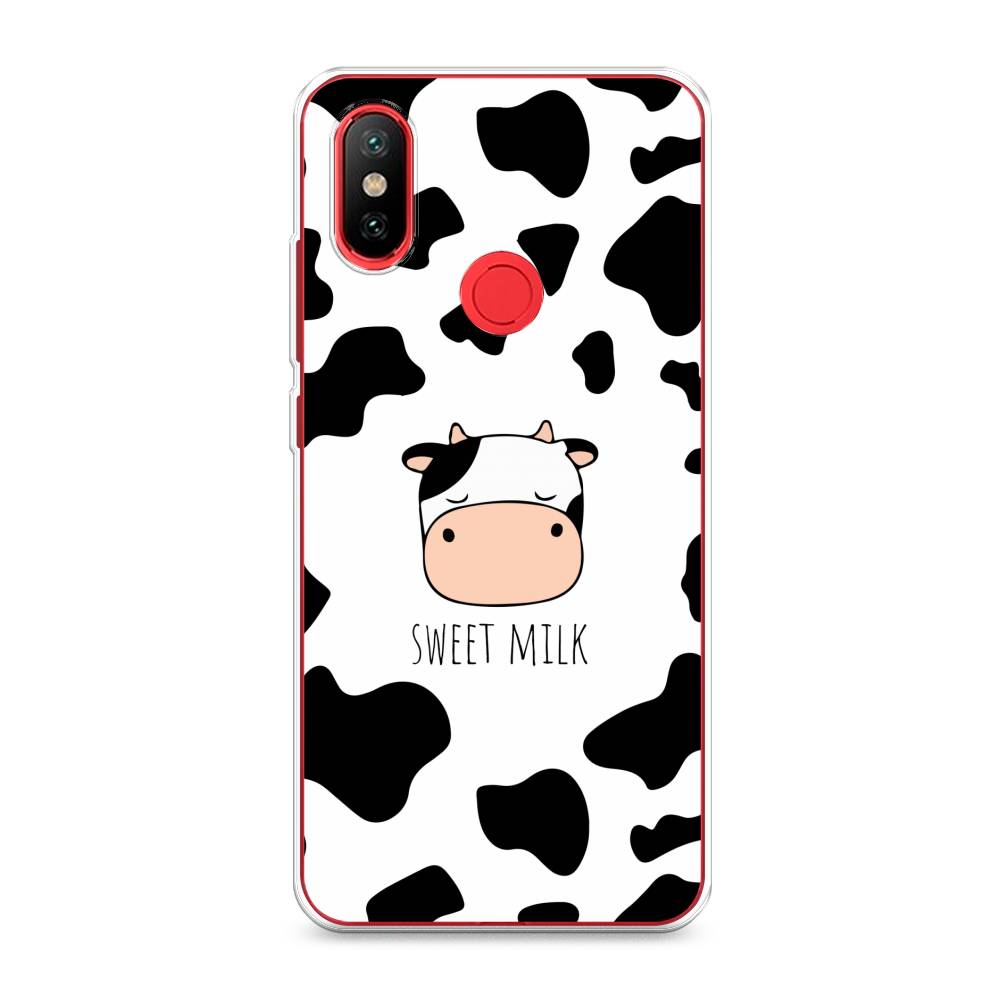 

Чехол на Xiaomi Mi 6X"Sweet milk", Розовый;белый;черный, 33250-1