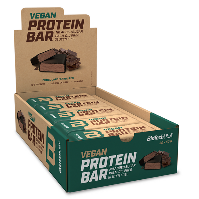 фото Вегетарианский протеиновый батончик biotechusa vegan bar 20х50 г, шоколад