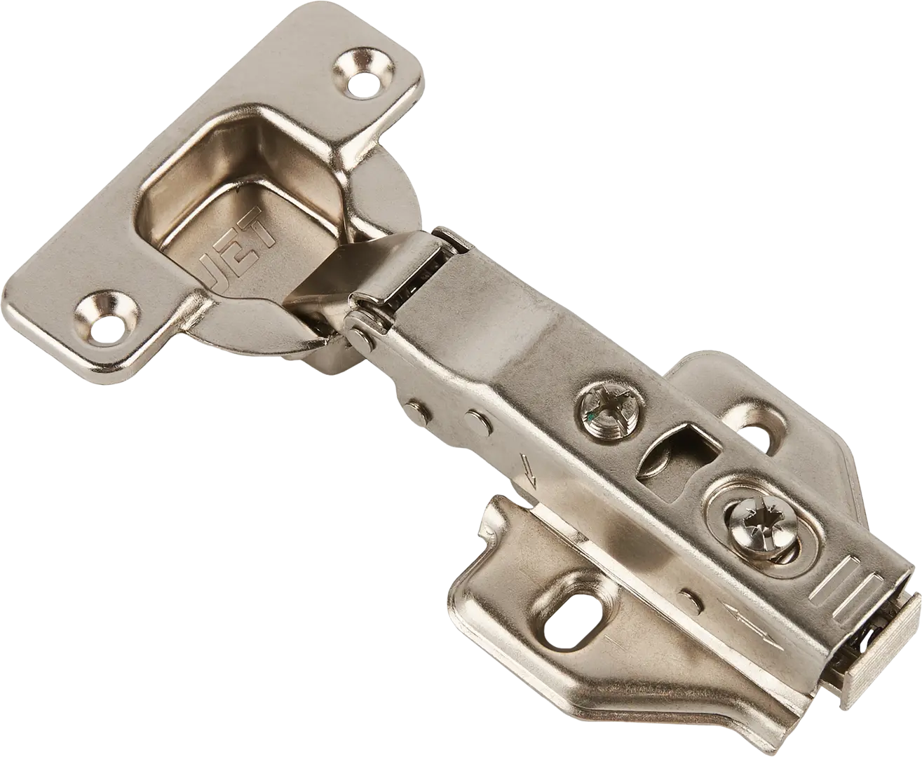 

Петля мебельная накладная Jet HB340A.100, Clip-on, 35 мм, 105°, Серебристый