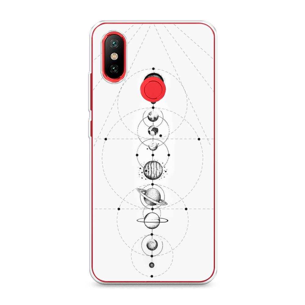 

Чехол на Xiaomi Mi 6X"Парад планет", Серый, 33250-2