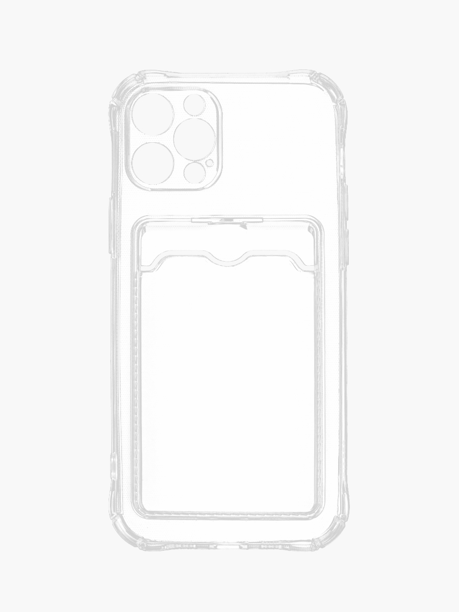 

Чехол с карманом QVATRA для iPhone 13 Pro, Прозрачный, для iPhone 13 Pro
